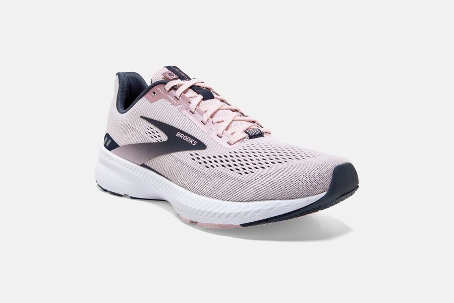 Brooks Running Shoes - Launch 8 Road Womens - Pink/Black - EFC-281364